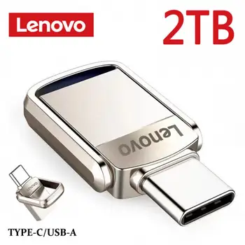 Оригинальный Lenovo U Disk 3.0 Высокоскоростной 2 ТБ 1 ТБ 512 ГБ Металлический USB 3.0 Портативный Флэш-Накопитель Компьютерные Аксессуары USB-Адаптер