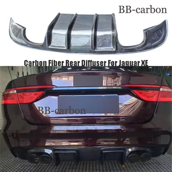 Для Jaguar XE Four Out Автомобильный стайлинг из настоящего углеродного волокна/FRP неокрашенный обвес Бампер Задний диффузор для губ 16-UP