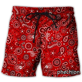 phechion/ Новые модные мужские/женские повседневные шорты с 3D принтом, бандана, новинка, уличная одежда, мужские свободные спортивные шорты L92