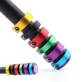 Велосипедные ручки из алюминиевого сплава 2psc, велосипедные ручки из многоцветного стопорного кольца на руле, подходящие для MTB Грипсы Для Велосипеда