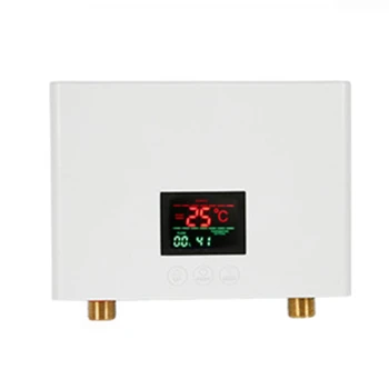 110V 220V Водонагреватель для ванной комнаты Кухонный электрический водонагреватель ЖК-дисплей температуры Белый Штепсельная вилка ЕС