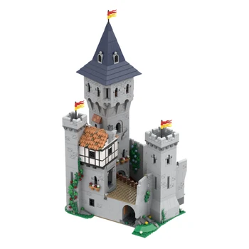 Авторизованный MOC-142666 Безопасный и Низкий Внутренний двор (пристройка для 10305) Набор игрушек на тему Средневекового замка, Строительные блоки (3517 шт.)