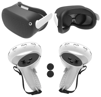Для Oculus Quest2 Case VR Touch Controller Shell Крышка Стержня Объектива Ручка-Захват Комплект Защитных Чехлов Для Oculus Quest 2 VR Accessories