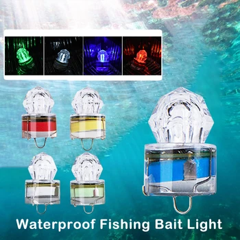 Водонепроницаемая светодиодная рыболовная приманка Mini Deep Drop ABS Рыболовная приманка с красочными лампами-приманками Подводная приманка для рыб на открытом воздухе
