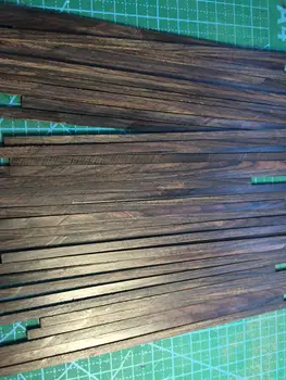 Планки из черного дерева разного размера для деревянной обшивки судна - упаковка из 20 штук