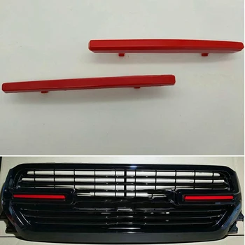 1 Пара Аксессуаров для отделки передней решетки радиатора для Dodge Ram 1500 2019-2022 красного цвета