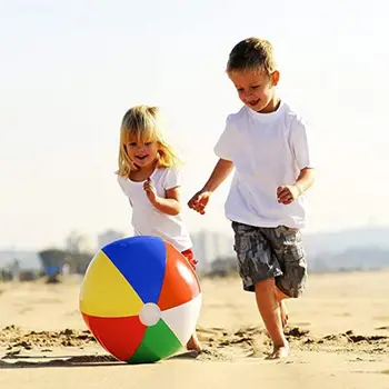 Надувной пляжный мяч из ПВХ, мяч из шести частей, детская игрушка, ракетка, мяч для водных видов спорта, поло, радужный мяч, игрушки для плавания на открытом воздухе