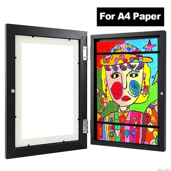 детские рамки для рисования, открывающийся спереди Сменный дисплей с картинками для детских художественных проектов формата А4, дисплей с картинками для хранения в домашнем офисе