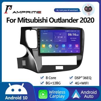 Автомагнитола AMPrime 2din Android для Mitsubishi Outlander 2020 Мультимедийный плеер GPS Навигация Автомагнитола Carplay Стерео головное устройство