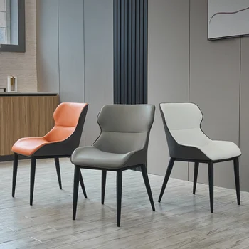 Современные и минималистичные обеденные стулья для дома, скандинавские легкие роскошные стулья со спинкой, креативные стулья для ресторана итальянской гостиницы