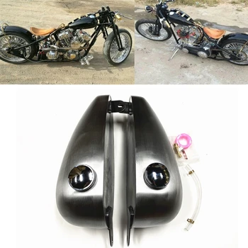 Бензиновый топливный бак мотоцикла, Винтажная модифицированная Двойная Масляная коробка, канистра для ретро-капельного жира