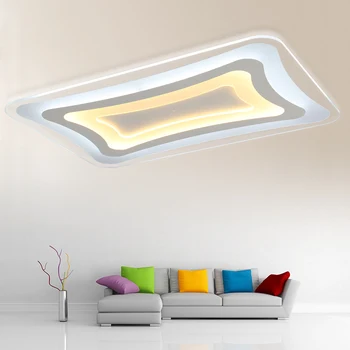 Акриловая современная светодиодная люстра AC185-245V Белая люстра для гостиной, спальни, фойе, светильник