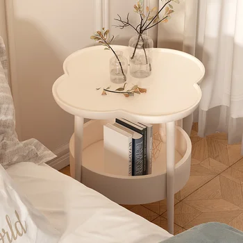 Полка Эстетичный Симпатичный журнальный столик Уникальный Нерегулярный простой журнальный столик Дизайнерский Белый Mesa Plegable Мебель для дома