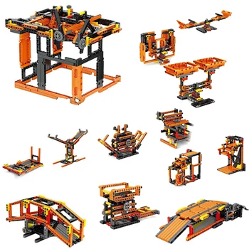 Творческие технические наборы 3 В 1 Строительные модельные блоки, наборы кирпичей, детские игрушки своими руками, Городское механическое образовательное оборудование, ПАРОВАЯ технология, строительство