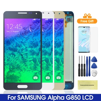 Super AMOLED Экран для Samsung Galaxy Alpha G850 G850F ЖК-дисплей с Сенсорным Экраном, Дигитайзер, Замена Samsung Galaxy Alpha