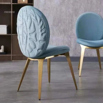 Итальянский легкий роскошный обеденный стул, мебель для ресторана, Простой современный стул для столовой со спинкой, Дизайнерские гостиничные стулья высокого класса