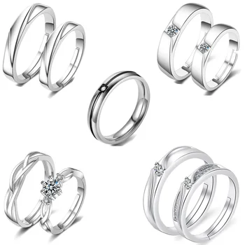 Креативные дизайнерские ювелирные изделия Роскошные кольца из нержавеющей стали для женщин 2023 Трендовые Корейские Модные кольца Аксессуары Парные кольца