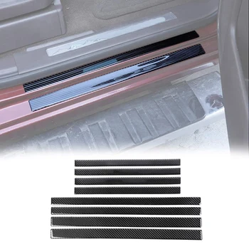 Защитный Элемент Накладки На Порог Наружной Двери Chevrolet Silverado GMC Sierra 2014-2018 Из Мягкого Углеродного Волокна