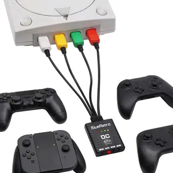 Адаптер беспроводного контроллера для игровой консоли для 4 игроков Bluetooth-совместимый преобразователь ручек для консоли Dreamcast DC