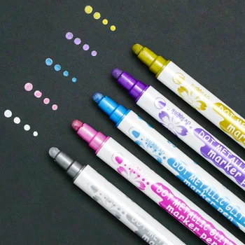 5 цветов /набор, маркер с двойной головкой, наконечник Extra Fine и точечный, акриловые художественные маркеры для рисования, канцелярские школьные принадлежности для офиса