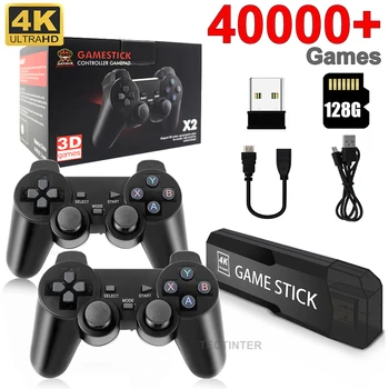 GD10 TV Game Stick 4k HD Видеоигровая консоль Встроенный 40000 Игр Ретро Портативная Игровая консоль Game Stick для PS1 /PSP/ GBA