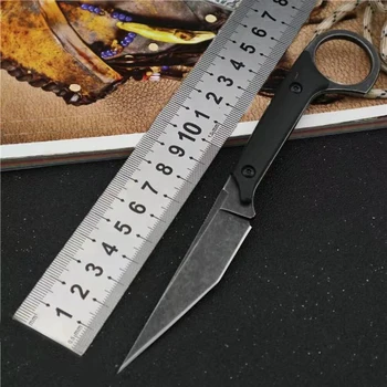 Bas Прямой нож с фиксированным лезвием 440C Лезвие G10 рукоятка с ножнами Тактические спасательные карманные охотничьи рыболовные EDC ножи для инструментов выживания