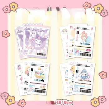 Kawaii Sanrio Запечатывающие наклейки Аниме Cinnamoroll Kuromi My Melody Креативные наклейки с этикетками Игрушки Оптовые подарки друзьям