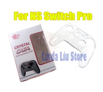 30 шт. кристально прозрачный чехол для NS Switch Pro, прозрачная жесткая защитная крышка, ручка для консоли Nintendo Switch Pro