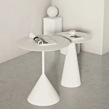 Белый журнальный столик в скандинавском стиле с круглым входом в гостиную, Журнальные столики, Диван, мебель для спальни, Обеденный стол Mesa, набор мебели