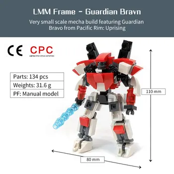 Moc-42007 Робот-защитник Heroic Protector, игрушка со свободным движением суставов, 134 шт., модель сборки по технологии строительных блоков, подарок для детей
