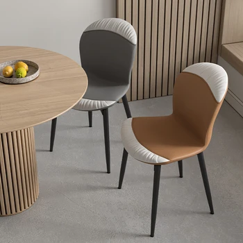 Простой современный обеденный стул, легкий роскошный стул, бытовой стул со спинкой, Скандинавский обеденный стол, Повседневный стул, кофейный стул