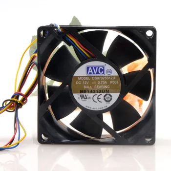 Для AVC DS07025B12U DC12V 0.7A 7025 4-проводной вентилятор охлаждения корпуса с регулируемой температурой, 7 см