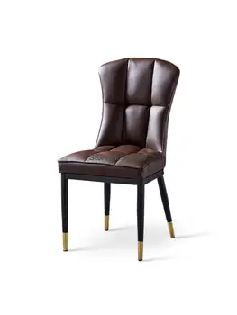 Скандинавский легкий роскошный обеденный стул бытовой простой стул для отдыха со спинкой сетчатый красный стул для макияжа ногтей мягкая сумка для маджонга