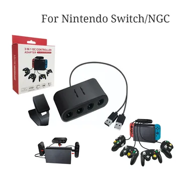 Игровой Конвертер с 4 Портами для Контроллера GameCube GC USB-Адаптер для Nintend Switch NGC/Wii u/PC Поддержка Star Fighting Прямая Поставка