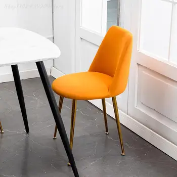 Обеденные стулья с золотыми ножками, Дизайнерский Кожаный Роскошный Свадебный Современный стул, Кухонный Элегантный стол для кафе Silla, Удобная мебель для дома