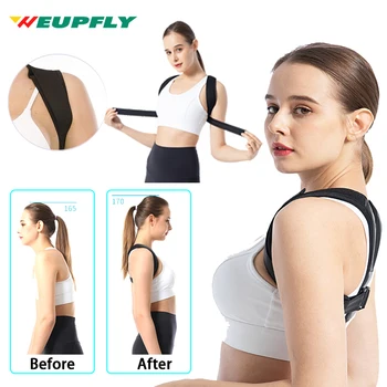 Корректор осанки-Бандаж для спины для мужчин и женщин- Полностью Регулируемый выпрямитель для облегчения боли в средней части тела, ключицах и спине-Дышащий