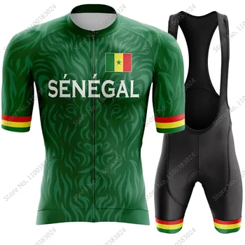2023 Комплект Майки Сборной Сенегала По Велоспорту Летняя Велосипедная Одежда Рубашки Для Шоссейных Велосипедов Костюм Велосипедный Нагрудник Шорты MTB Ropa Maillot