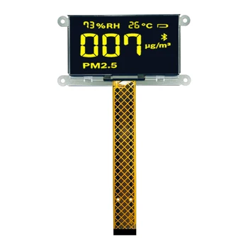 2,7-дюймовый OLED-экран 30P желтого цвета с железной рамкой и длинным накопителем FPC SSD1325 IC 128 *64