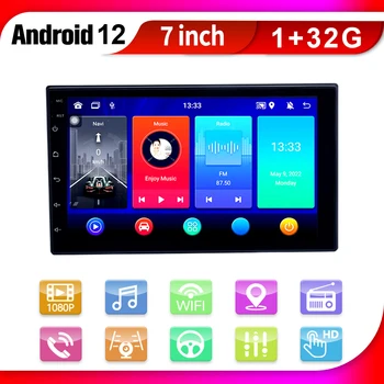 Android 12 Автомобильный Радиоприемник Авторадио 32G 2 Din 7 