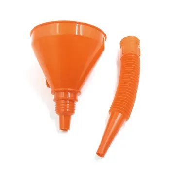 uxcell Оранжевый пластиковый фильтр с гибким носиком Мотоциклетная газовая масляная водяная топливная воронка