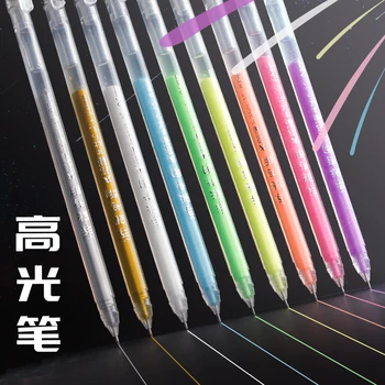 Маркер для рисования при высокой освещенности, набор из 9 цветов, художественный эскиз, аниме, ручная роспись, металлические маркерные ручки