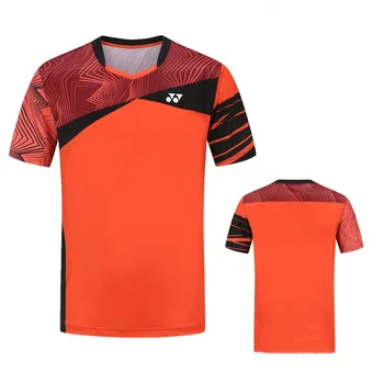 Спортивная футболка Yonex теннисная одежда быстросохнущая Майка для бадминтона с коротким рукавом мужчины женщины лето