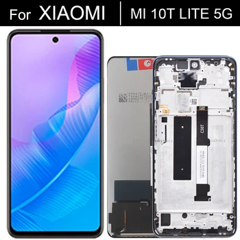 Оригинальный Дисплей Для Xiaomi Mi 10T Lite 5G LCD С 10 Касаниями Экрана Для Mi 10T 10 T Lite 5G Замена дисплея M2007J17G