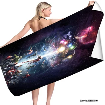 Модное быстросохнущее впитывающее полотенце из микрофибры, детские банные полотенца с принтом супергероев 