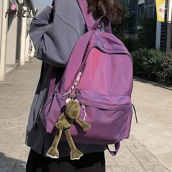 Женский рюкзак HISUELY, женский модный новый рюкзак унисекс, рюкзак для ноутбука большой емкости, нейлоновая женская школьная сумка, милая студенческая сумка