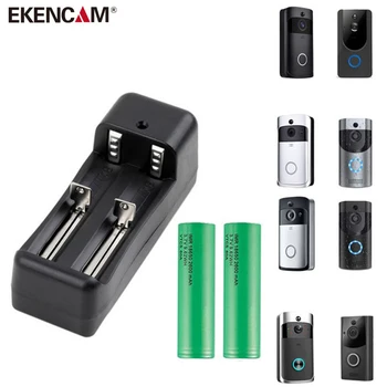EKEN Wifi аксессуар для видеодомофона 18650 аккумулятор и зарядное устройство для беспроводного дверного звонка V5 V6 V7 2600mAh домофон