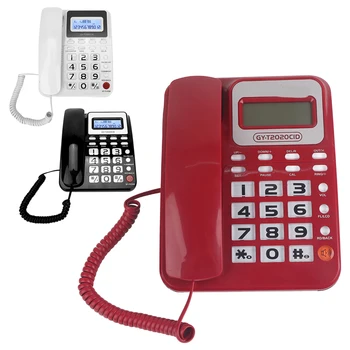 винтажный проводной телефон telefono с динамиком, голосовым дисплеем, калькулятором для домашнего офиса, стационарных телефонов на столе в отеле.