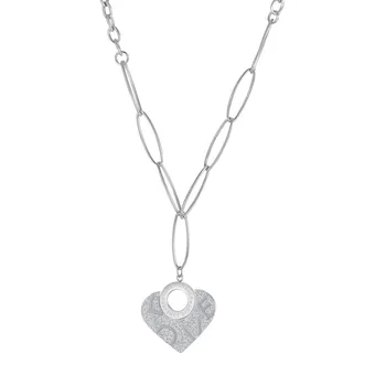 Европейское ожерелье с цепочкой из нержавеющей стали 316L, полая скрепка в виде сердца для подарка на женский день рождения, модные украшения