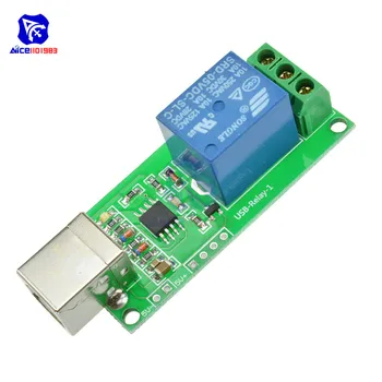 diymore 5V 1-канальный релейный модуль интерфейса USB Type-B Программируемая плата для Arduino Smart Home