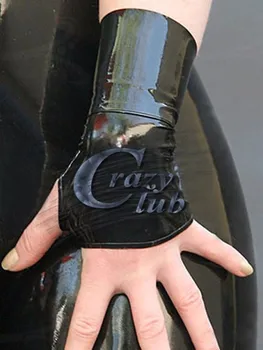 Crazy Club Новое Поступление Латексных перчаток Стоит Латексных Фетишистских перчаток Для взрослых в Стиле перчаток на Запястье Бесплатная Доставка Быстрая Доставка